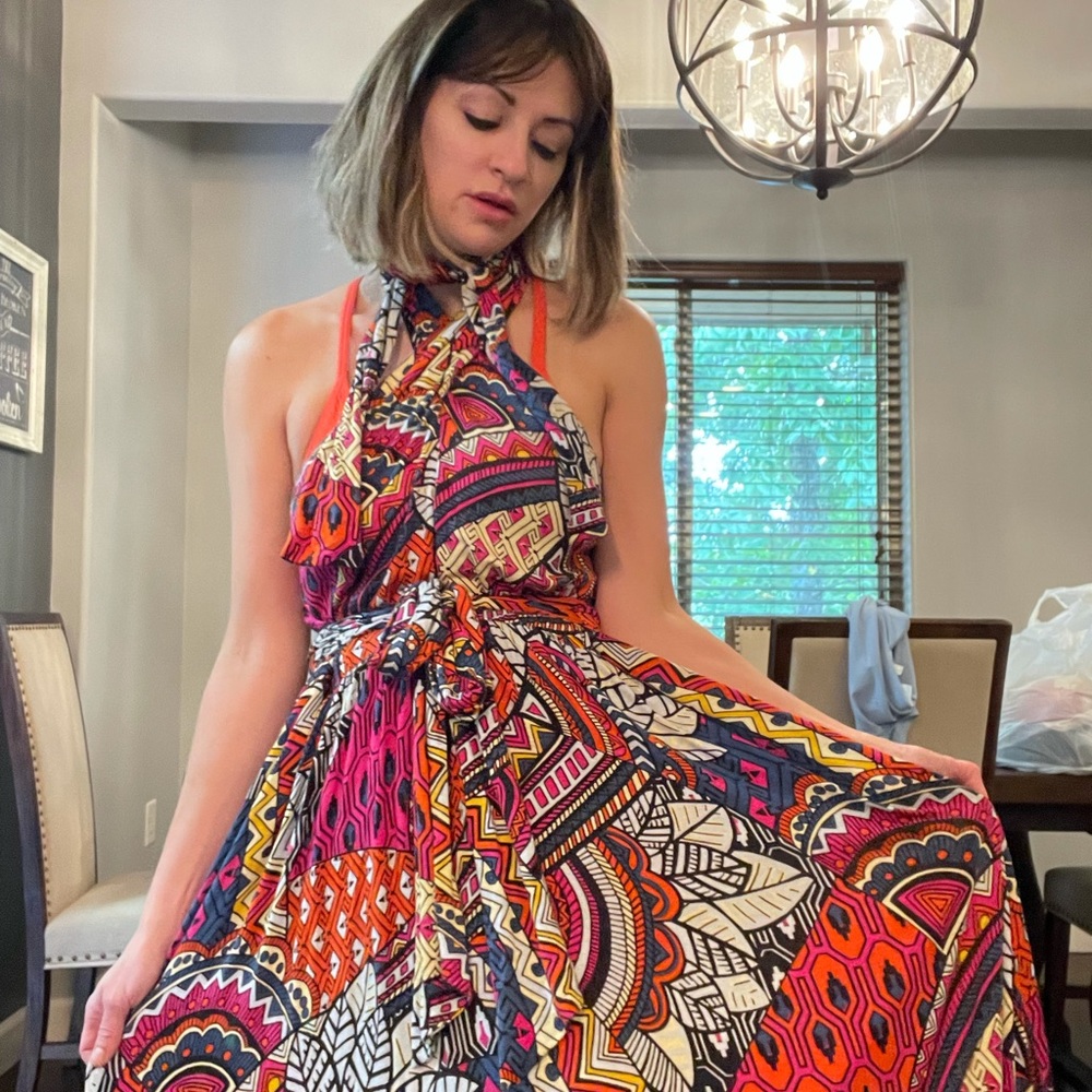Anthropologie Cynthia halter maxi dress large - Picture 4 of 11
